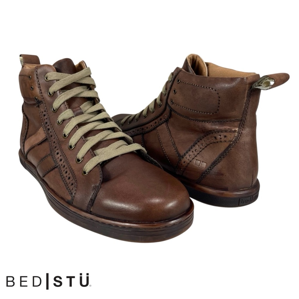 Bed Stu Brentwood Men’s Boots US 12 Brown‎ Leather Lace Up Casual